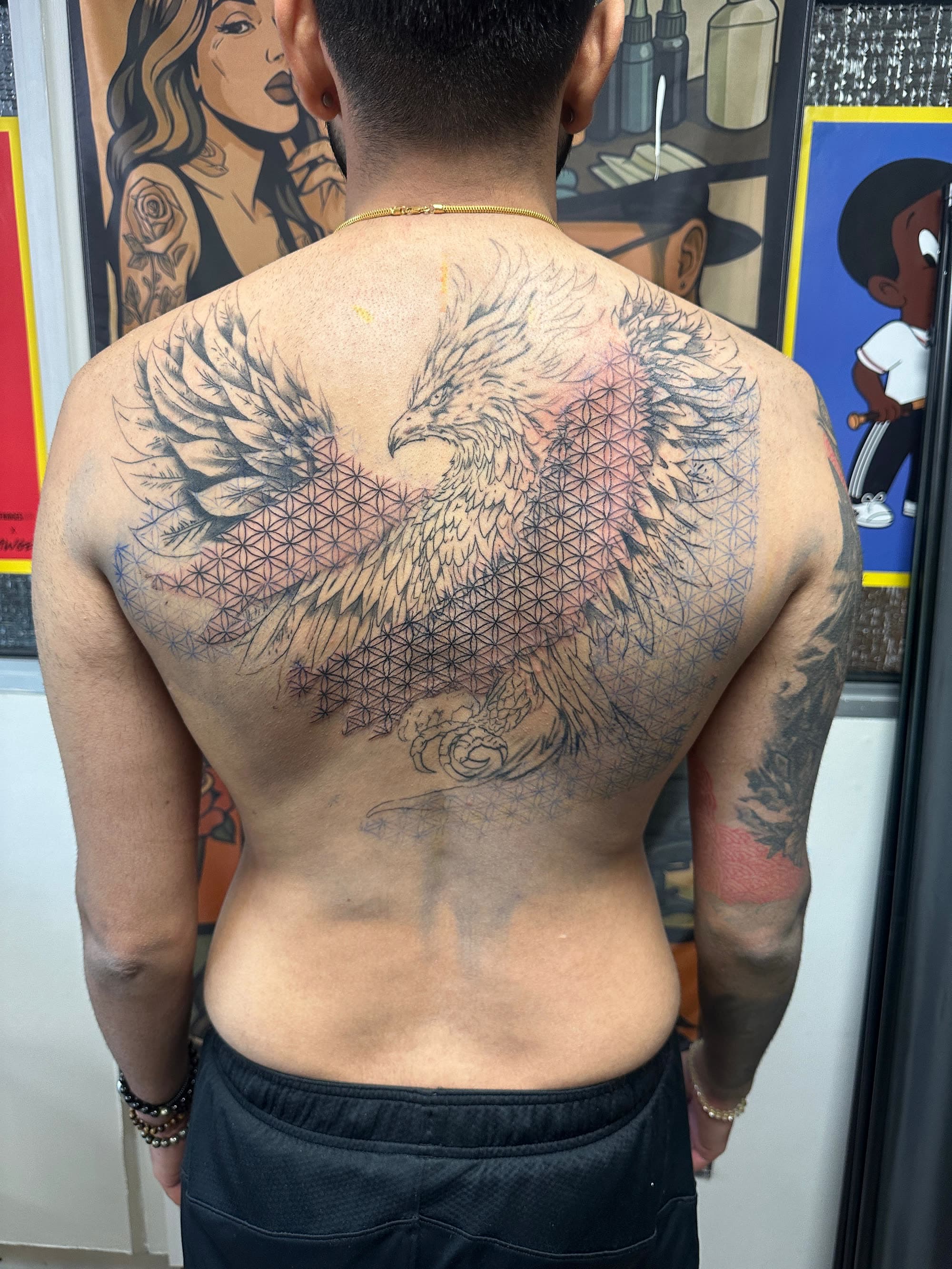 Back session 2 — geometric pattern finished