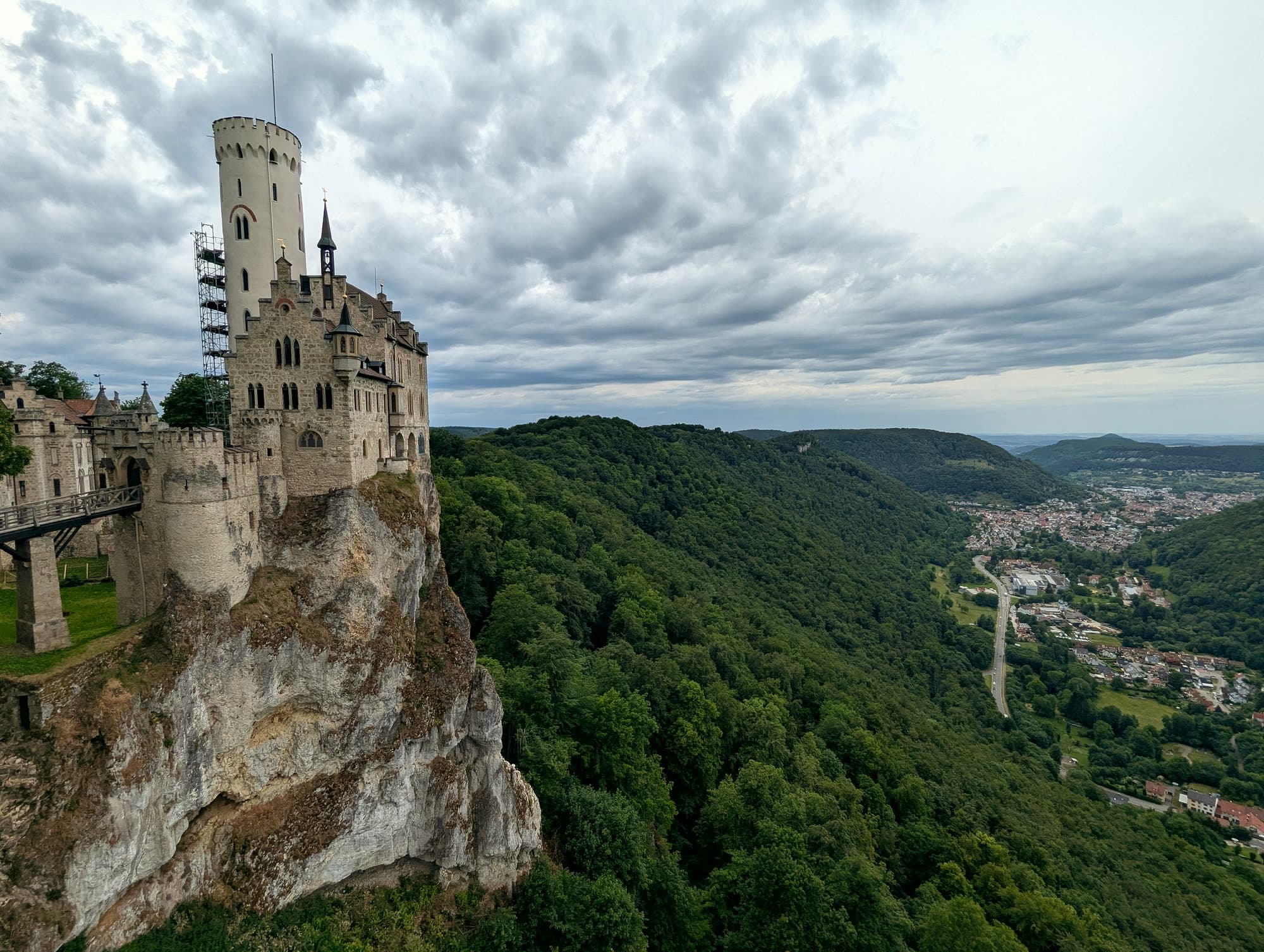 Lichtenstein Castle above the valley
